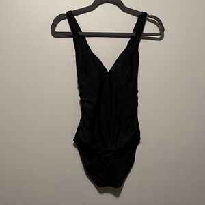 DSG Women's Black Crossback One Piece Swimsuit